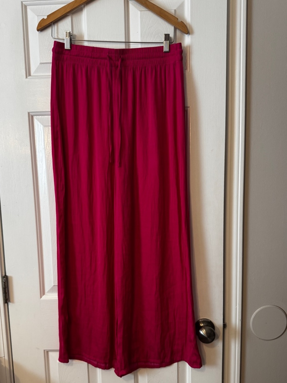 Joie Magenta Pink Matching Set Wide Leg Pant & Oversized Button Front Tank M